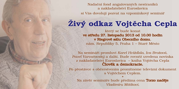 NFAN seminář Živý odkaz Vojtěcha Cepla 27.11.2013