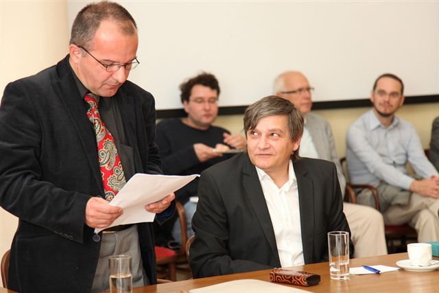 NFAN Cena Jana Slavíka 6.10.2011 laudatium Dalibor Státník oceněný Stanislav Kokoška